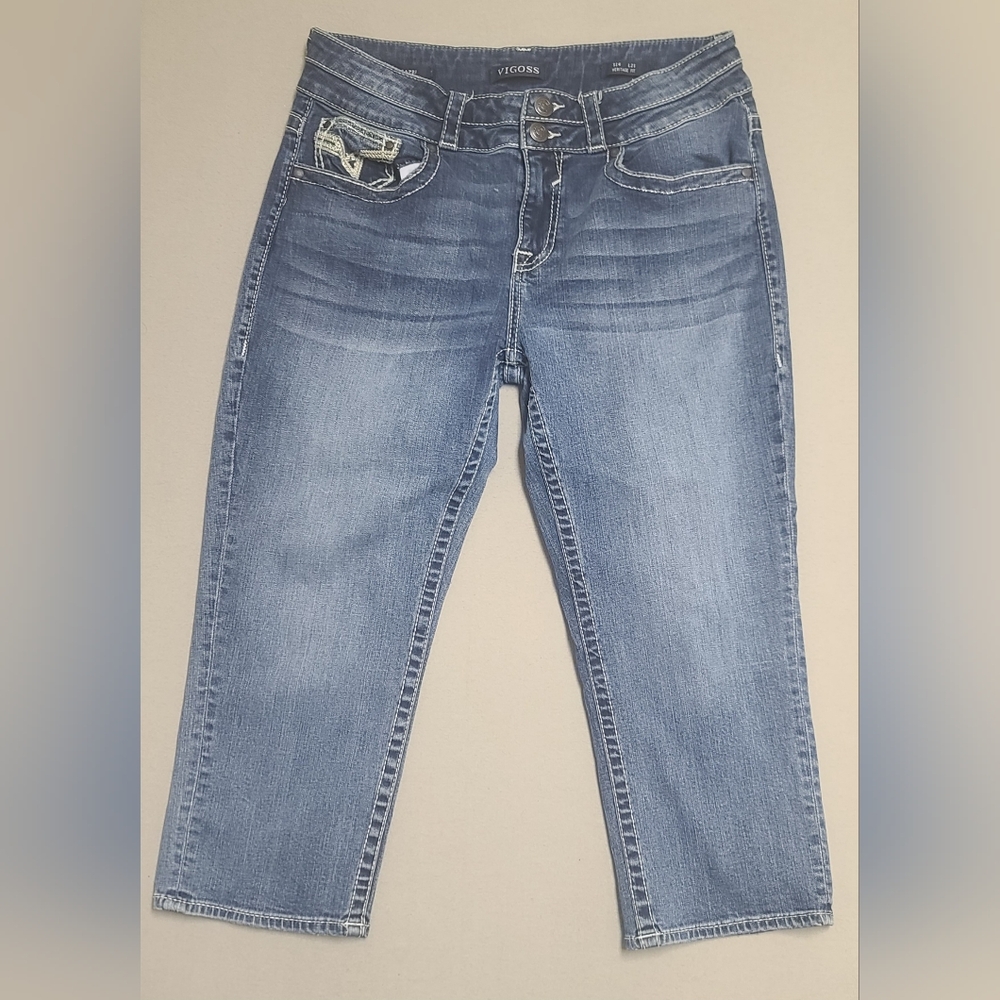 Vigoss Women's Jeans Size 14 Blue Capri Heritage Fit